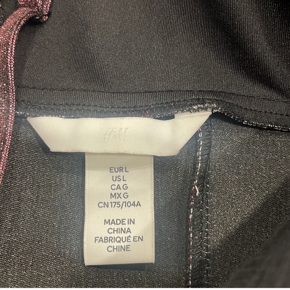 H&M Metallic Sparkling Cut out Mini Party Dress Large - Picture 8 of 12